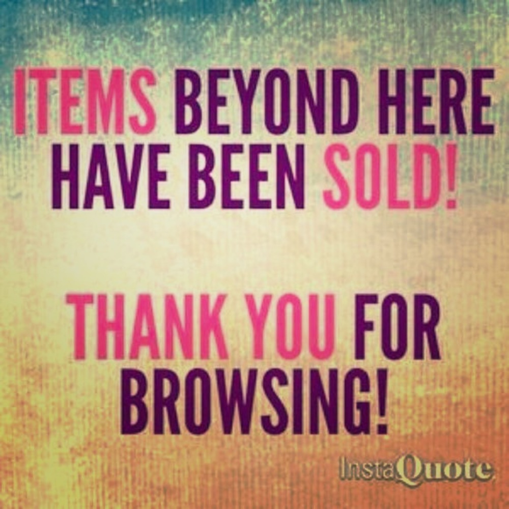 Sold beyond this point!